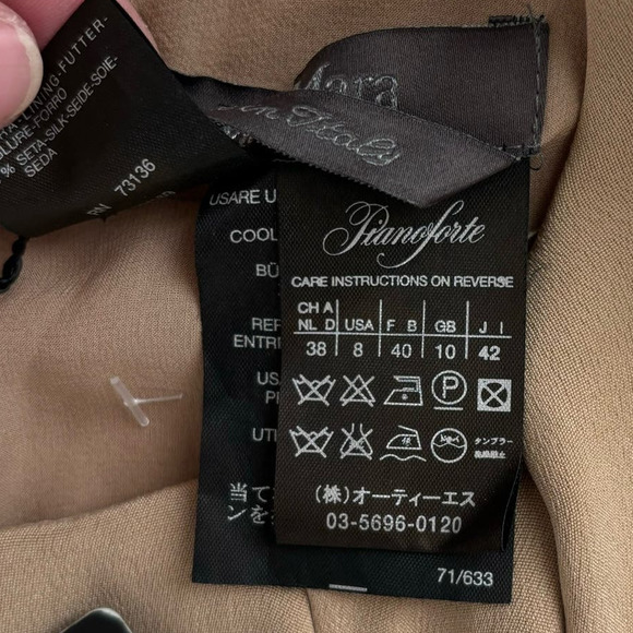 MAX MARA PIANOFORTE COLLECTION PURE SILK EVENING JUMPSUIT OVERALL NEW WOMEN Sz 8 - Picture 14 of 16